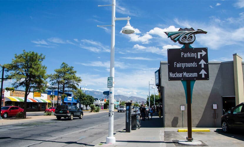 EG Structural's creative wayfinding signage for Albuquerque Route 66 signs