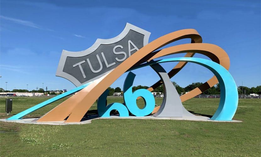 EG Structural Large Scale Art Sculpture Pieces Tulsa Route 66